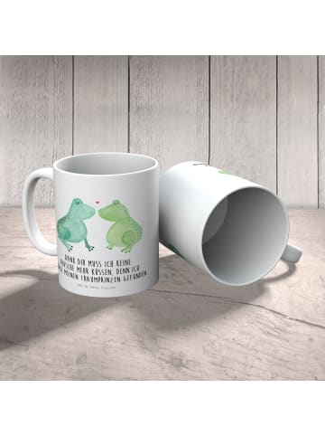 Mr. & Mrs. Panda Becher Frosch Liebe mit Spruch in Weiß