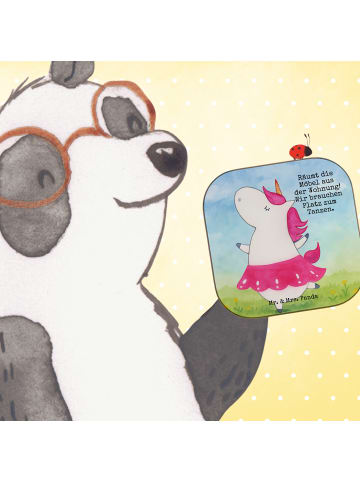 Mr. & Mrs. Panda Tischschoner Einhorn Ballerina Design mit Spruch in Weiß