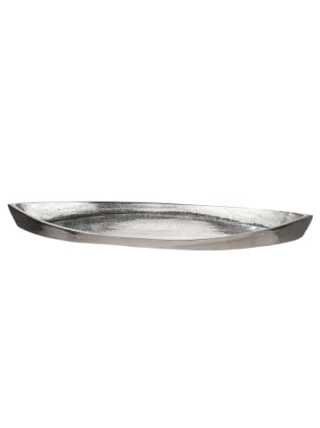 GILDE Schale "Boat" in Silber - H. 5 cm - B. 51 cm