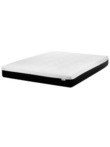 Beliani Matratze TREASURE in Weiß/Schwarz - (W) 160 x (H) 25 x (L) 200 cm