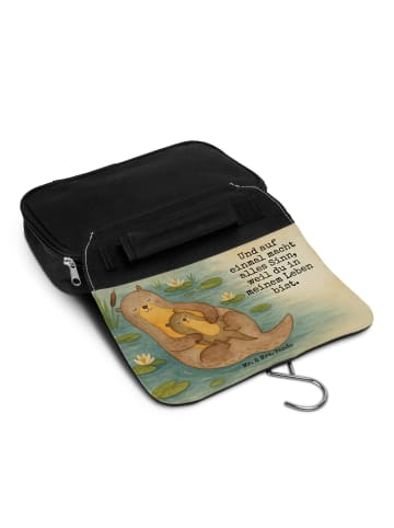 Mr. & Mrs. Panda Kulturtasche Otter Kind Design mit Spruch in Weiß