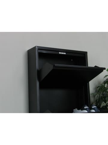 ebuy24 Schuhschrank Pisa Schwarz 152 x 16 cm