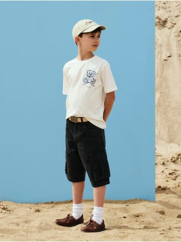 name it Baggy Bermuda Nkmben Denim-Cargoshorts in black denim