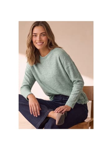 Street One Langarmshirt in eucalyptus green mel.