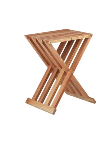 relaxdays Klapptisch in Natur - (B)34 x (H)44,5 x (T)28 cm