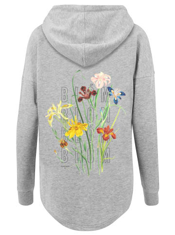 F4NT4STIC Oversized Hoodie Blumen Muster in grau