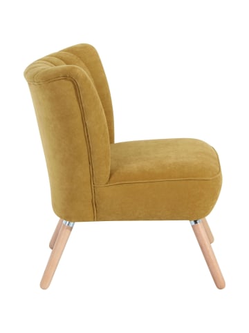 58 aufm Kessel SESSEL Kadisha Bezug Velourstoff Buche natur / mais