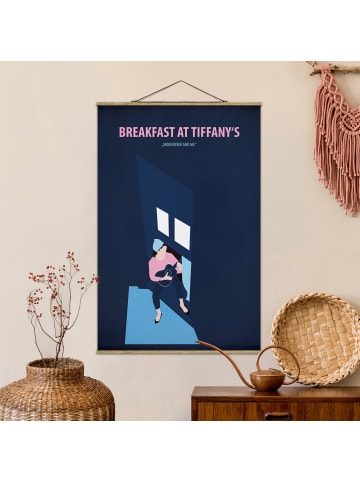 WALLART Stoffbild - Filmposter Breakfast at Tiffany´s in Blau