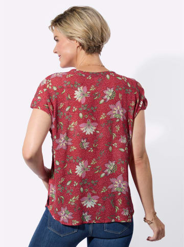 WITT WEIDEN Druckbluse in erdbeere-eucalyptus-bedruckt