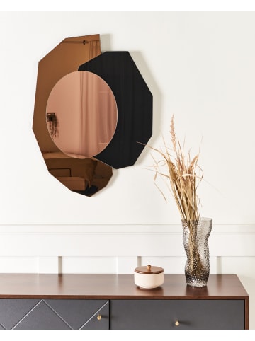 Beliani Wandspiegel TROYON in Roségold/Kupfer/Schwarz - (W) 62 x (H) 80 x (L) 2 cm