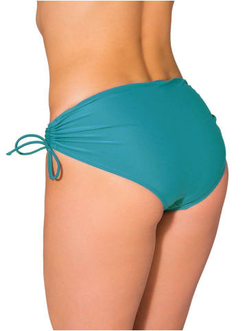 Aquarti Aquarti Damen Bikinihose mit Raffung und Schnüren in petrol