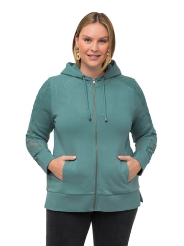 Ulla Popken Sweatjacke in eisgrün