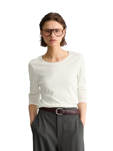 Marc O'Polo DENIM Ripp-Jersey-Longsleeve slim in Silky White