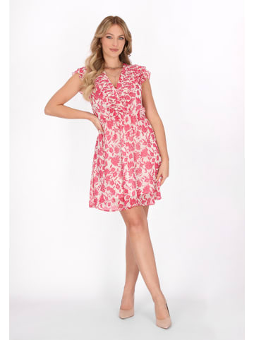 faina Women Dress in pink white