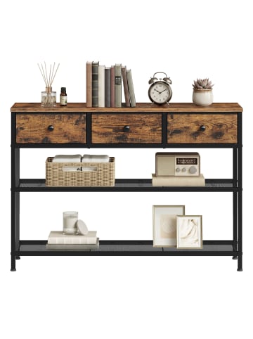 SONGMICS Konsolentisch Bellah in Vintage-Braun - (B)30 x (H)78.7 x (T)98.8 cm