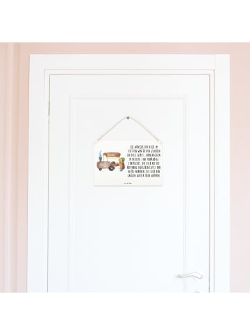 Mr. & Mrs. Panda holzbild Igel Maronen mit Spruch in Weiß