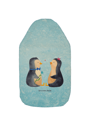 Mr. & Mrs. Panda Wärmflasche Pinguin Pärchen ohne Spruch in Eisblau