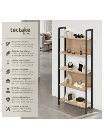 tectake Standregal, inklusive Kippschutz, 62 x 24 x 165,5 cm