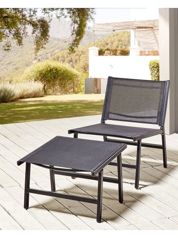 Beliani 2-tlg Hocker MARCEDDI in Schwarz