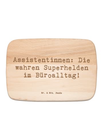 Mr. & Mrs. Panda Servierbrett Holz Spruch Assistentin Heldin mit... in Transparent
