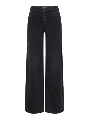 ONLY Jeans mit weitem Bein in Washed Black