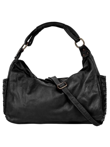 Samantha Look Handtasche echt Leder in schwarz