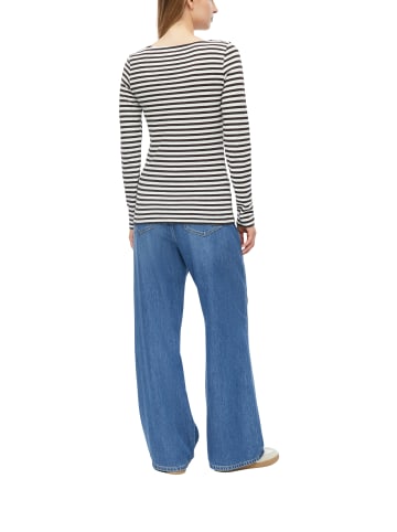 s.Oliver Langarmshirt in schoko weiß - 0002