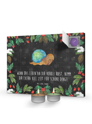Mr. & Mrs. Panda Duftkerzen Adventskalender Schnecke Sir mit Spruch in Kreidetafel