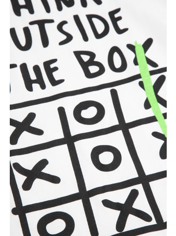 MOKIDA Baumwoll-T-Shirt mit kurzen Ärmeln in weiß