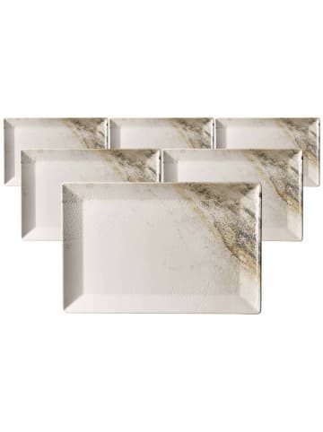 Ritzenhoff & Breker 6er Set Platten Arezzo 34 x 23 cm braun in braun