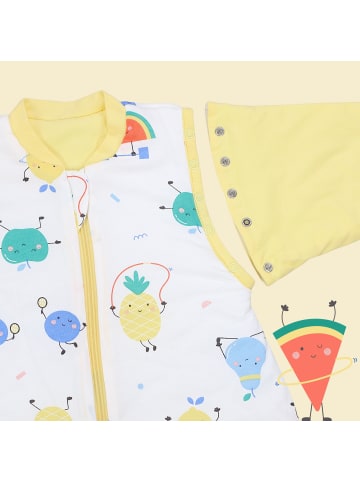 Schlummersack Babyschlafsack, 2.5 TOG in Weiß-Gelb