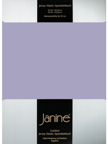 Janine Spannbetttuch Elastic Jersey in lavendel