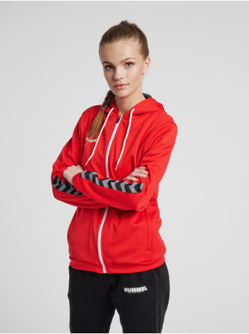 Hummel Reißverschluss Kapuzenpullover Hmlauthentic Damen in TRUE RED