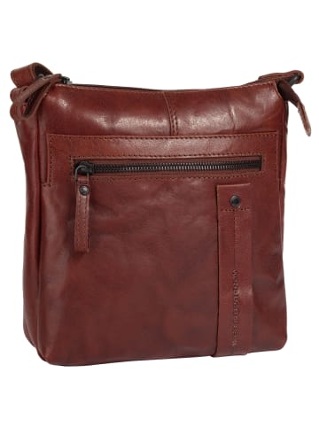 SPIKES & SPARROW Umhängetasche echt Leder in cognac