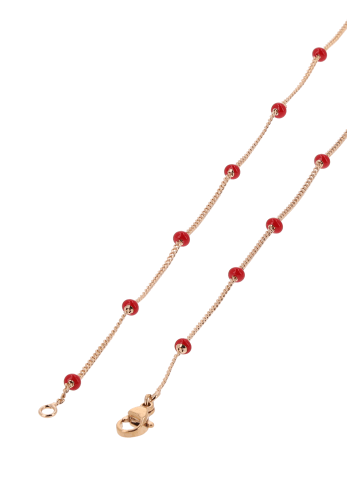 NAEMI Women Necklace in Rose Gold Red