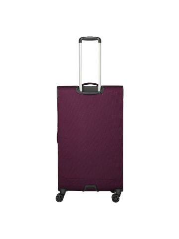 travelite Cubis 4 Rollen Trolley L 83 cm mit Dehnfalte in berry
