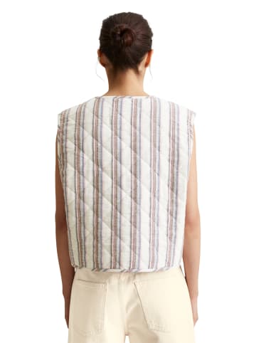 Marc O'Polo DENIM Gestreifte Weste regular in Offwhite