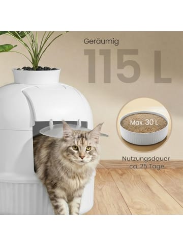 Feandrea Katzentoilette Boxal in Weiß - (B)49 x (H)115 x (T)49 cm