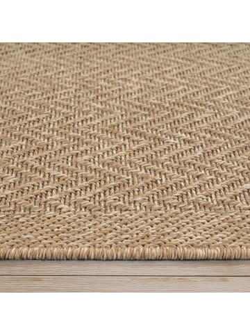 KADIMA DESIGN Teppichläufer Geometrisch flachgewebt pflegeleicht Wohnzimmer Flur in Natur