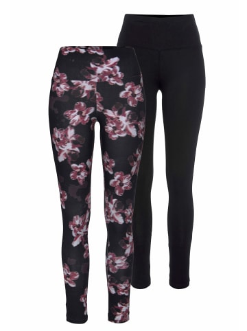 H.I.S Leggings in gemustert-schwarz, schwarz