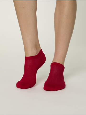 Nur Die  Sneakersocken Unisex Colour Sneaker farbige Füßlinge kurz in rot