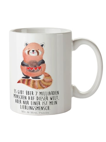 Mr. & Mrs. Panda Geschenktasse Roter Panda mit Spruch in Weiß
