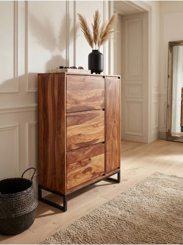 KADIMA DESIGN Schuhschrank Sheesham Massivholz, 88x40x120 cm, Stilvolles Design