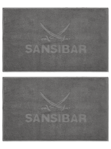 Sansibar 2er Set Badvorleger "Classic" in Anthrazit