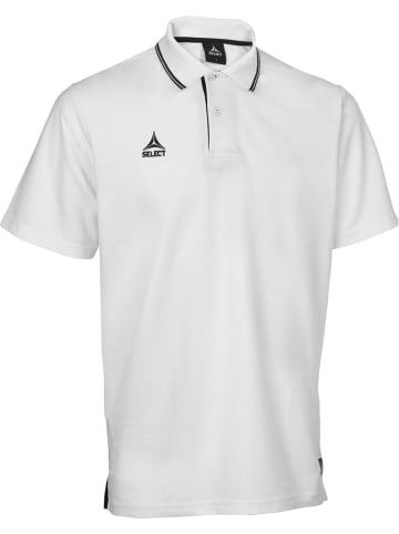Select Polo "Poloshirt Oxford V22" in Weiß