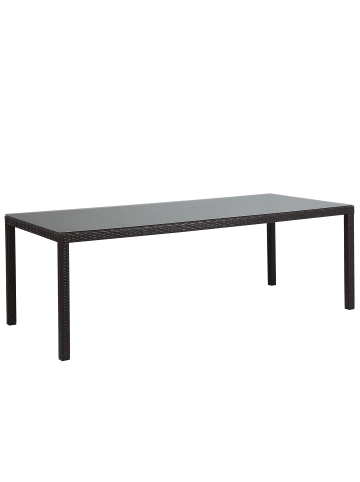 Beliani Gartentisch ITALY in Braun - (W) 100 x (H) 74 x (L) 220 cm
