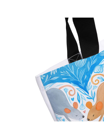 Mr. & Mrs. Panda Reisetasche Mäuse Herz Design mit Spruch in Weiß