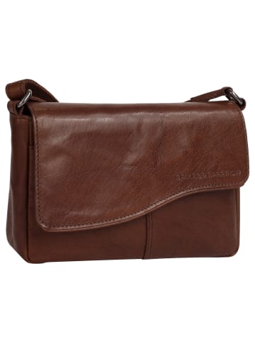 SPIKES & SPARROW Umhängetasche echt Leder in cognac