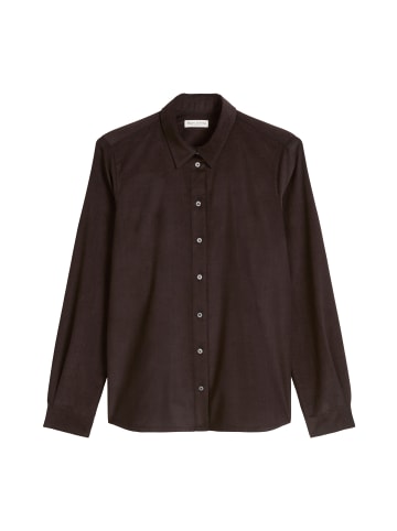 Marc O'Polo Feincord-Langarm-Bluse regular in dark coffee