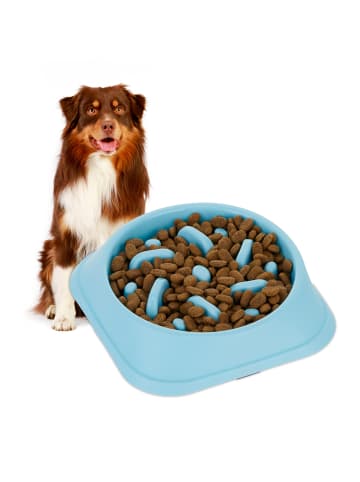 relaxdays 3 x Anti Schling Napf in Blau